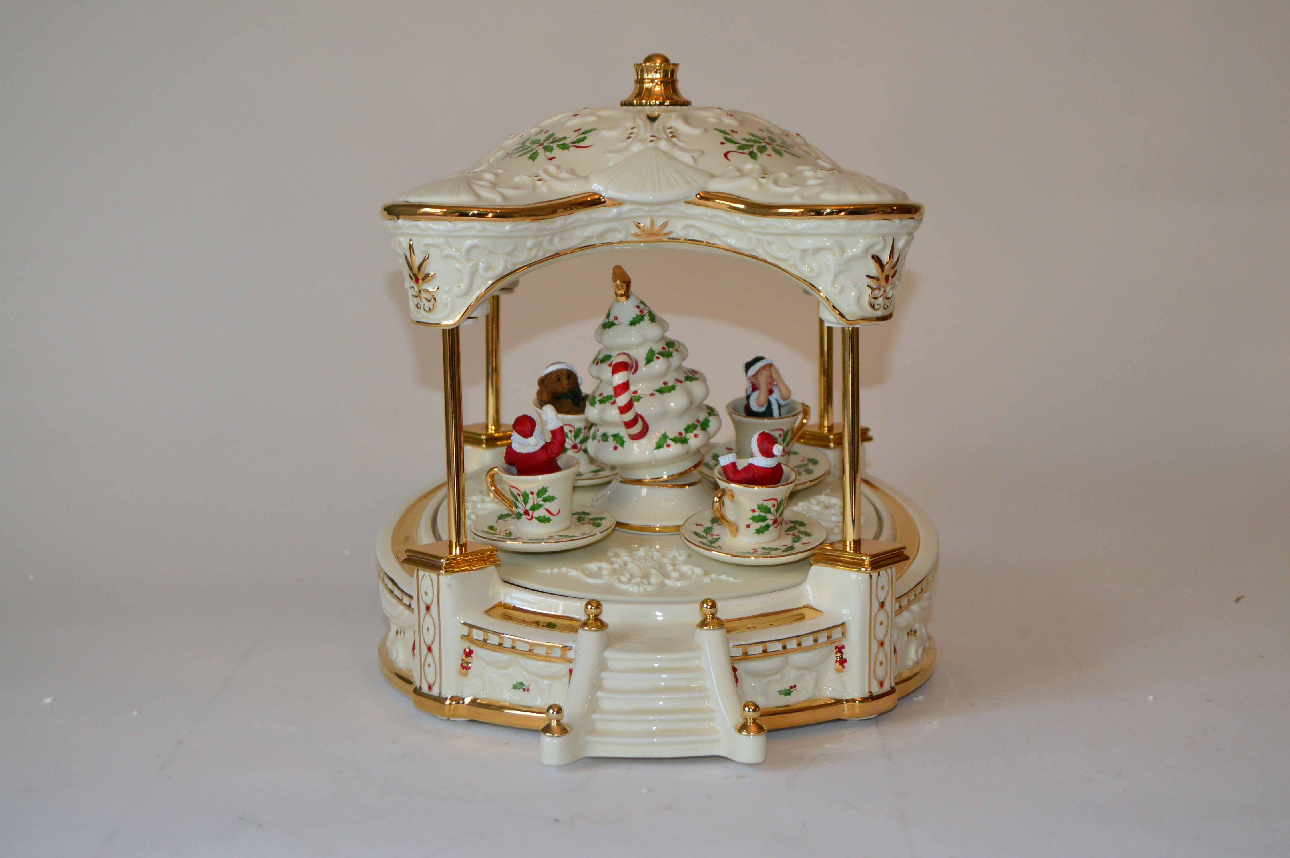 Lenox Tea Cup Ride Christmas Music Box EBTH