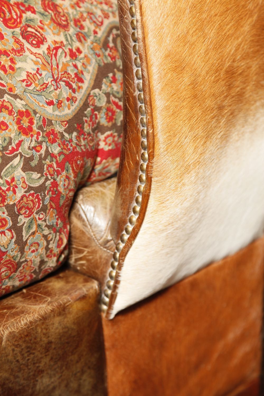 Custom G J Styles Leather and Cow Hide Bed Frame EBTH