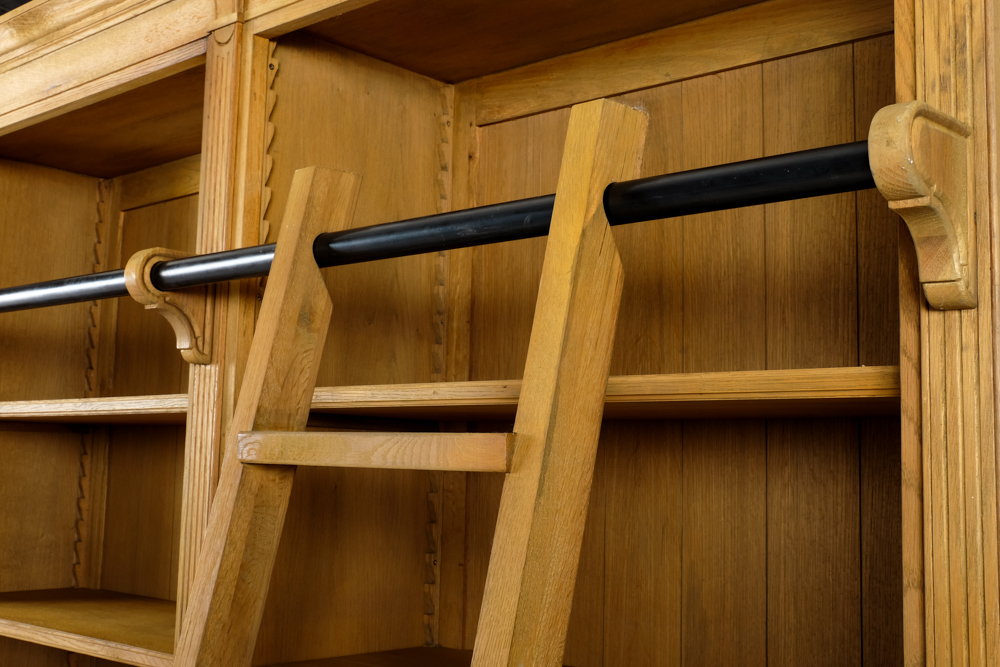 Arhaus Athens Library Bookcase with Ladder EBTH