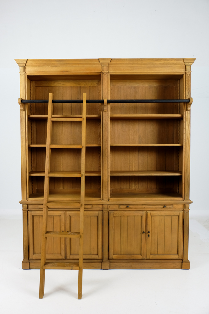 Arhaus Athens Library Bookcase with Ladder EBTH