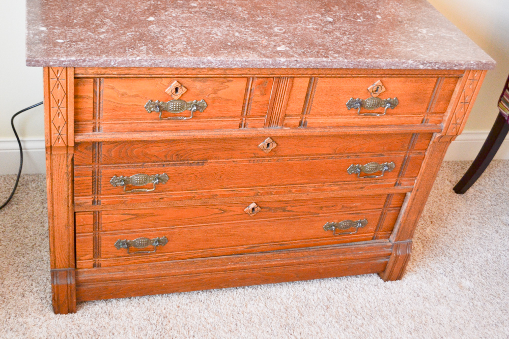Antique Victorian Eastlake Walnut Dresser EBTH