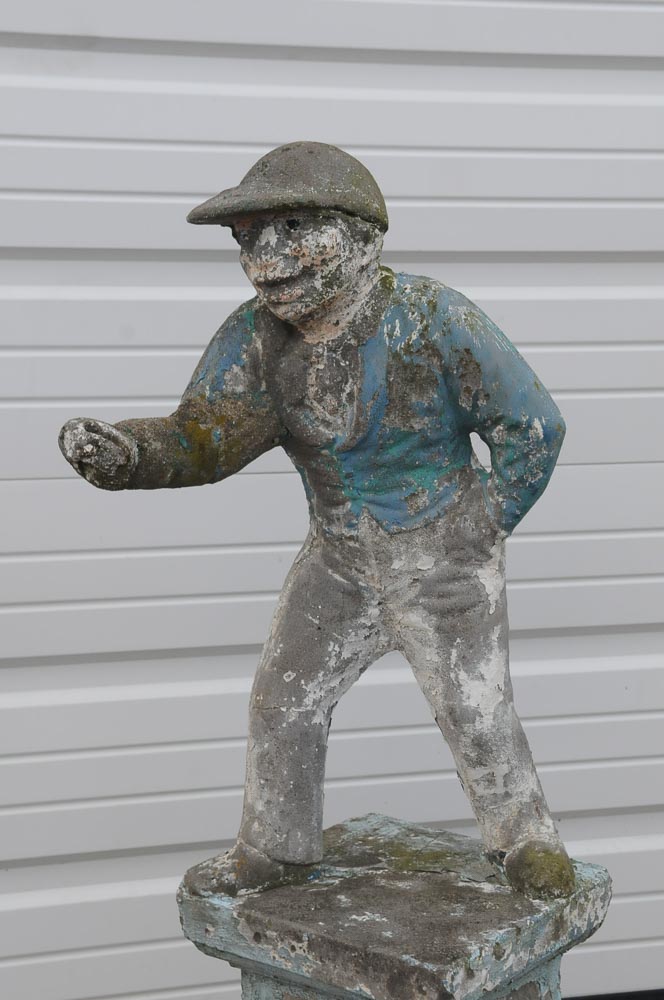 Vintage Concrete Lawn Jockey EBTH
