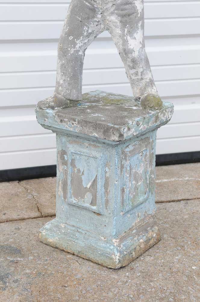 Vintage Concrete Lawn Jockey EBTH