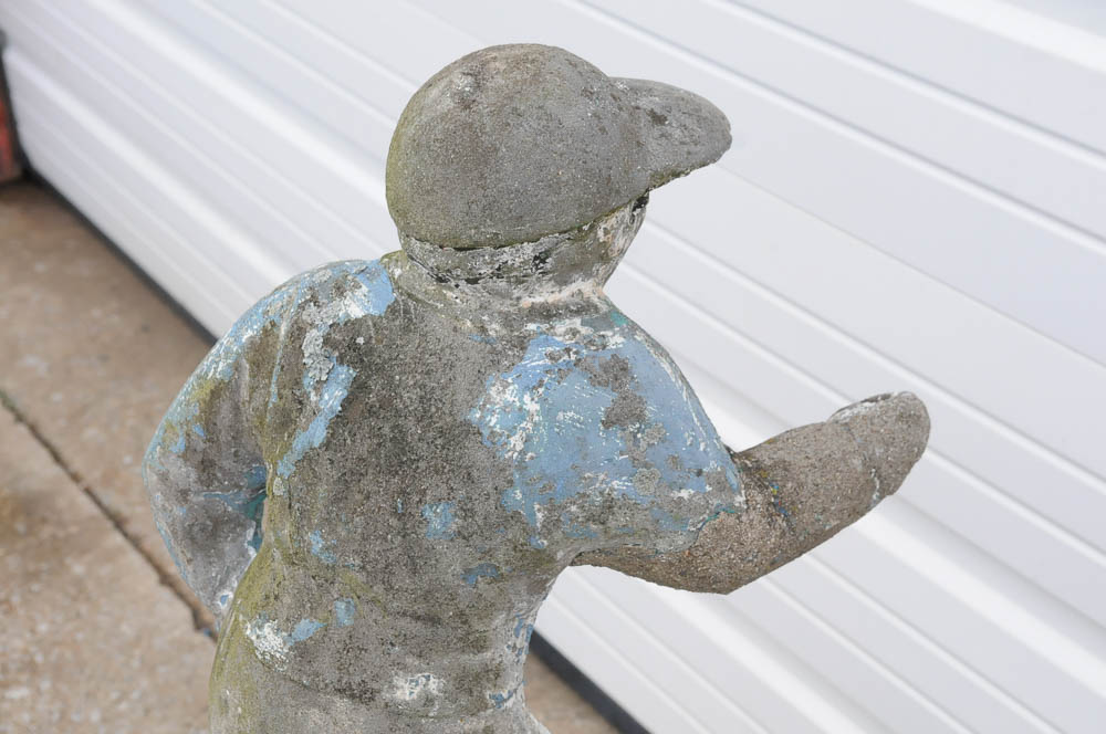 Vintage Concrete Lawn Jockey EBTH