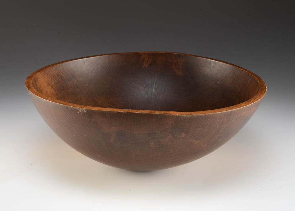 Hand Carved Wood Dough Bowl by Weston Bowl Mill EBTH