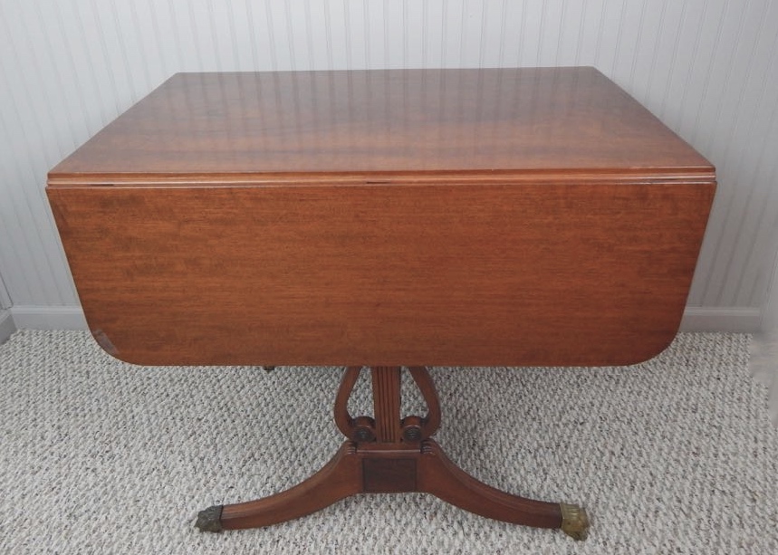 Drop Leaf Lyre Duncan Phyfe Table EBTH