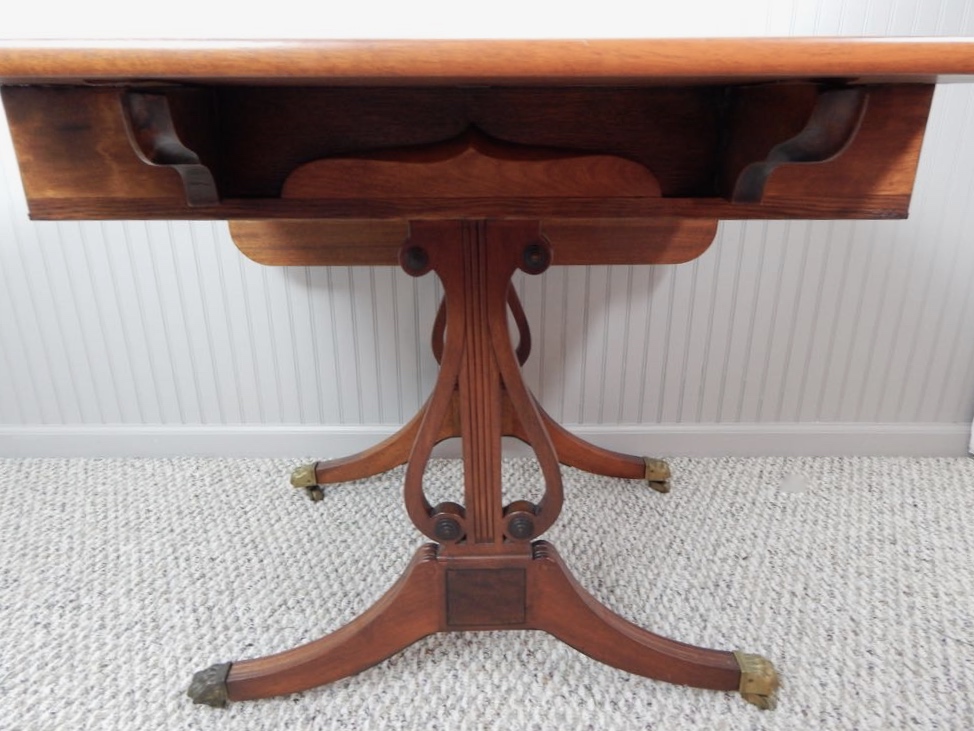 Drop Leaf Lyre Duncan Phyfe Table EBTH