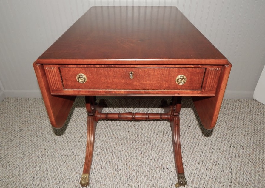 Drop Leaf Lyre Duncan Phyfe Table EBTH