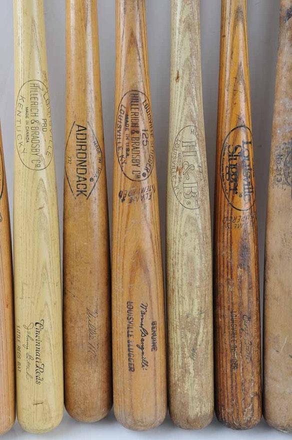 Collection of Vintage Wooden Baseball Bats | EBTH