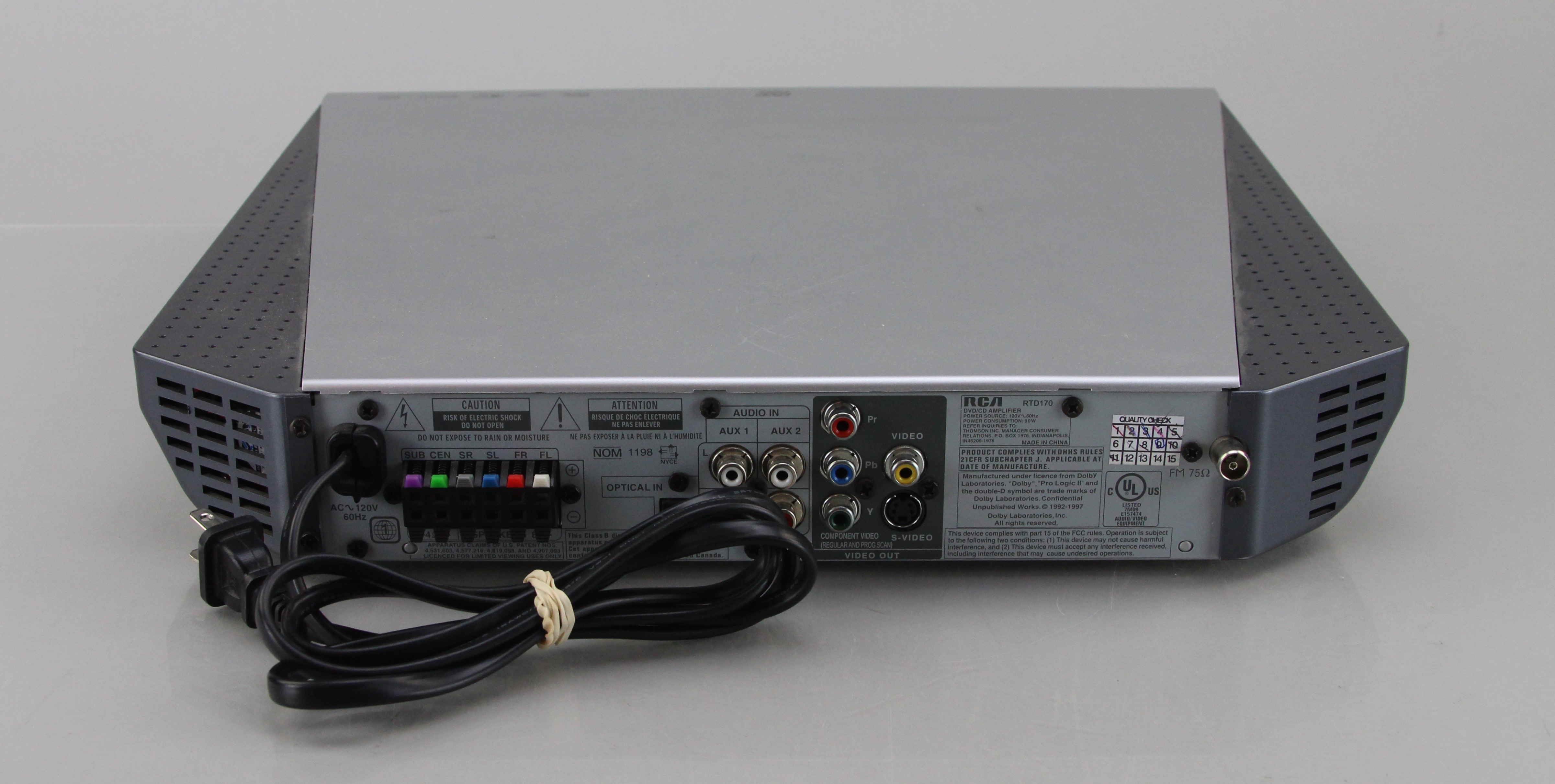 RCA RTD170 DVD Home Theater System with Surround Sound Speakers EBTH