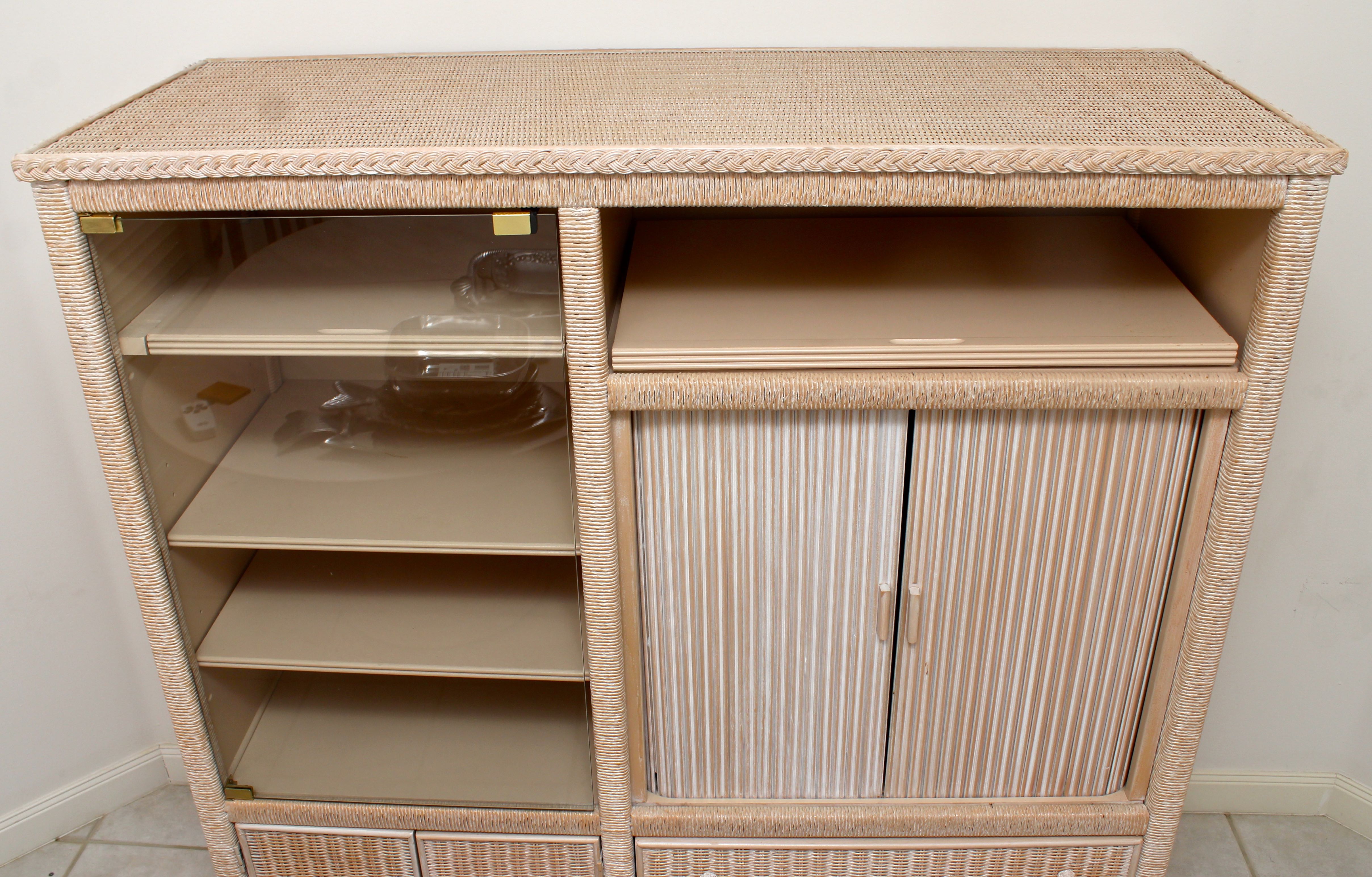 Wicker Entertainment Center by Lexington EBTH