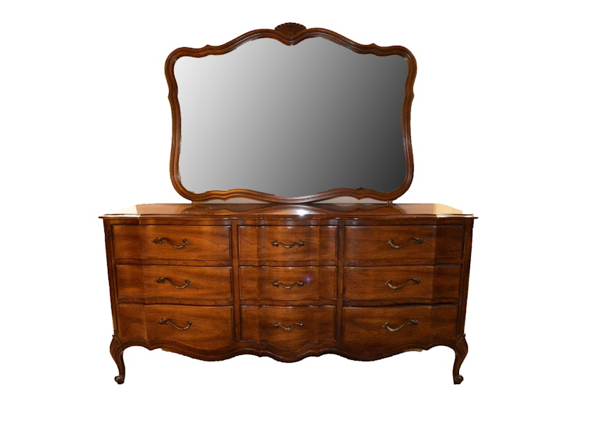 Vintage Broyhill Premier Dresser With Mirror Ebth