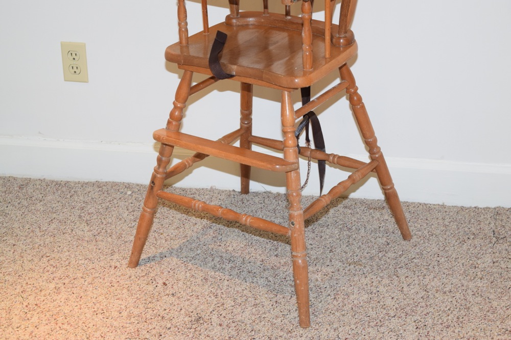 Oak High Chair EBTH