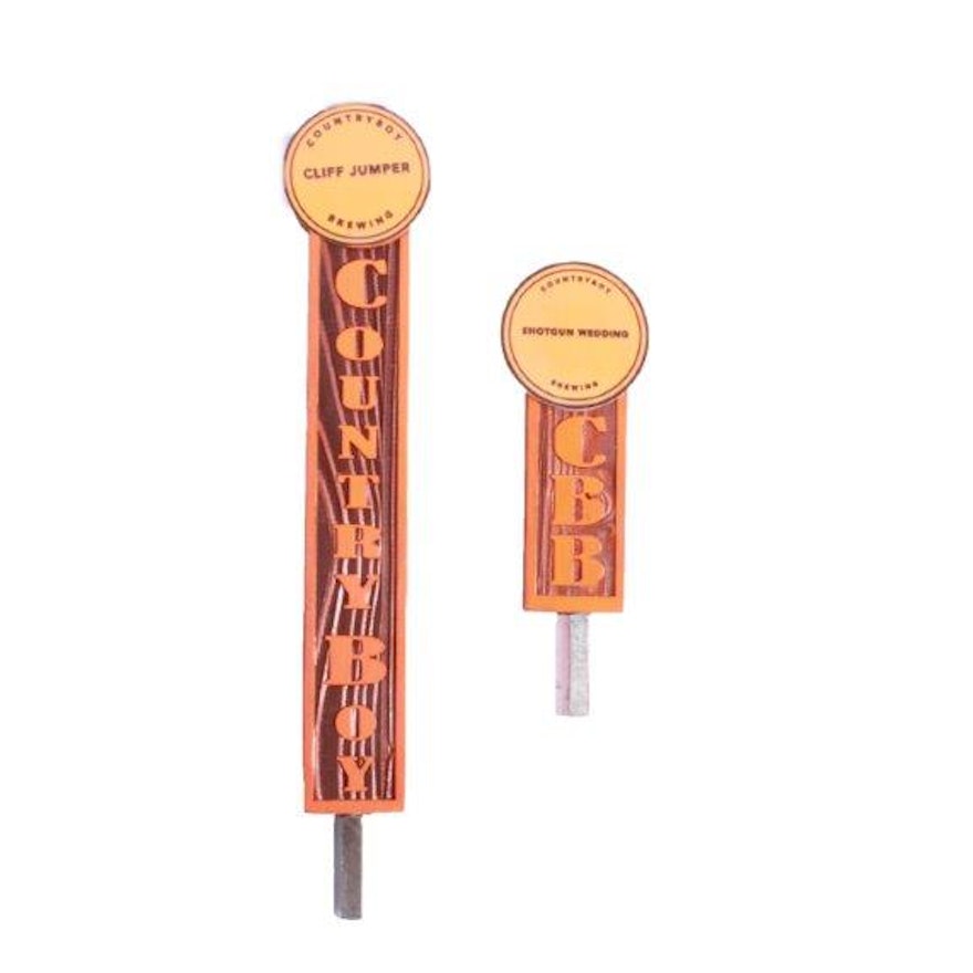 Pair Of Country Boy Brewing Tap Handles Ebth