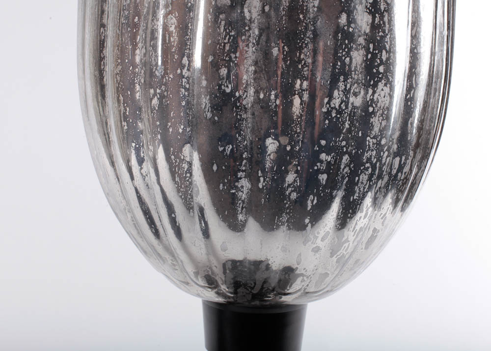 Large Mercury Glass Pedestal Vases EBTH