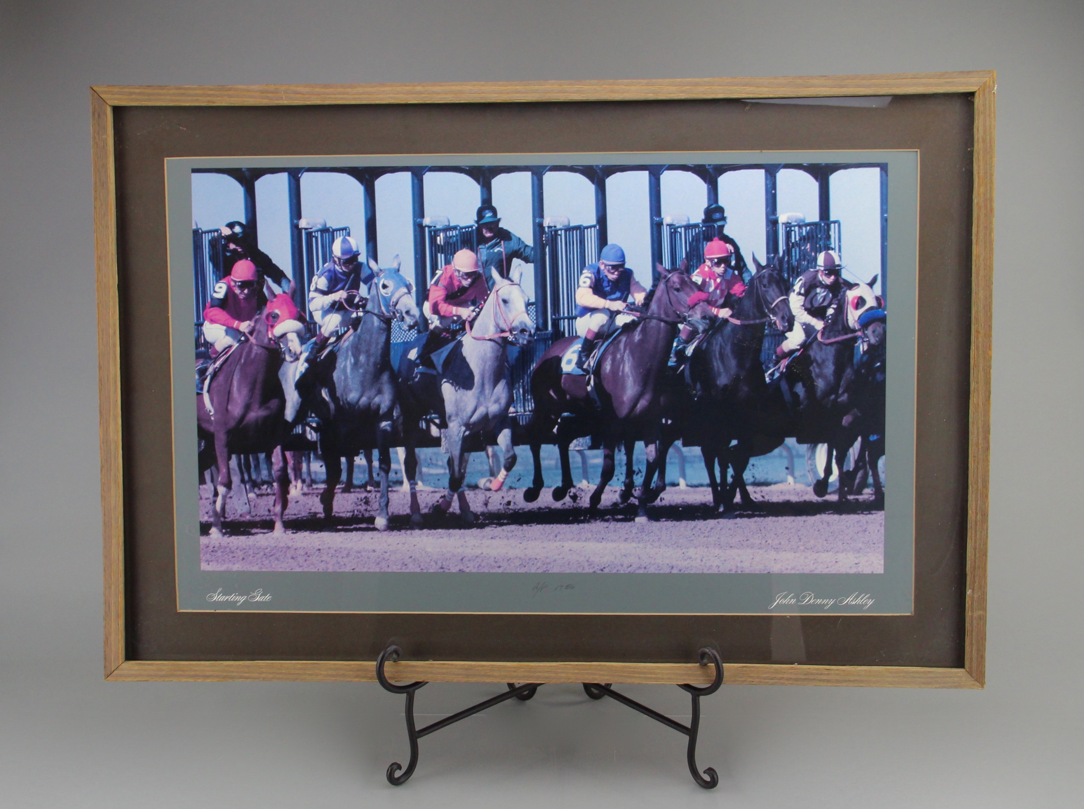 Starting Gate Framed Offset Lithograph By John Denny Ashley Ebth