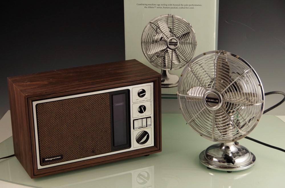 Restoration 'Allaire No. 8' Oscillating Fan and Magnavox Radio EBTH