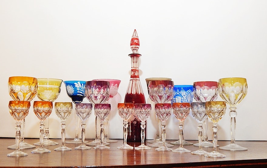 Colored Crystal Goblets Diamond