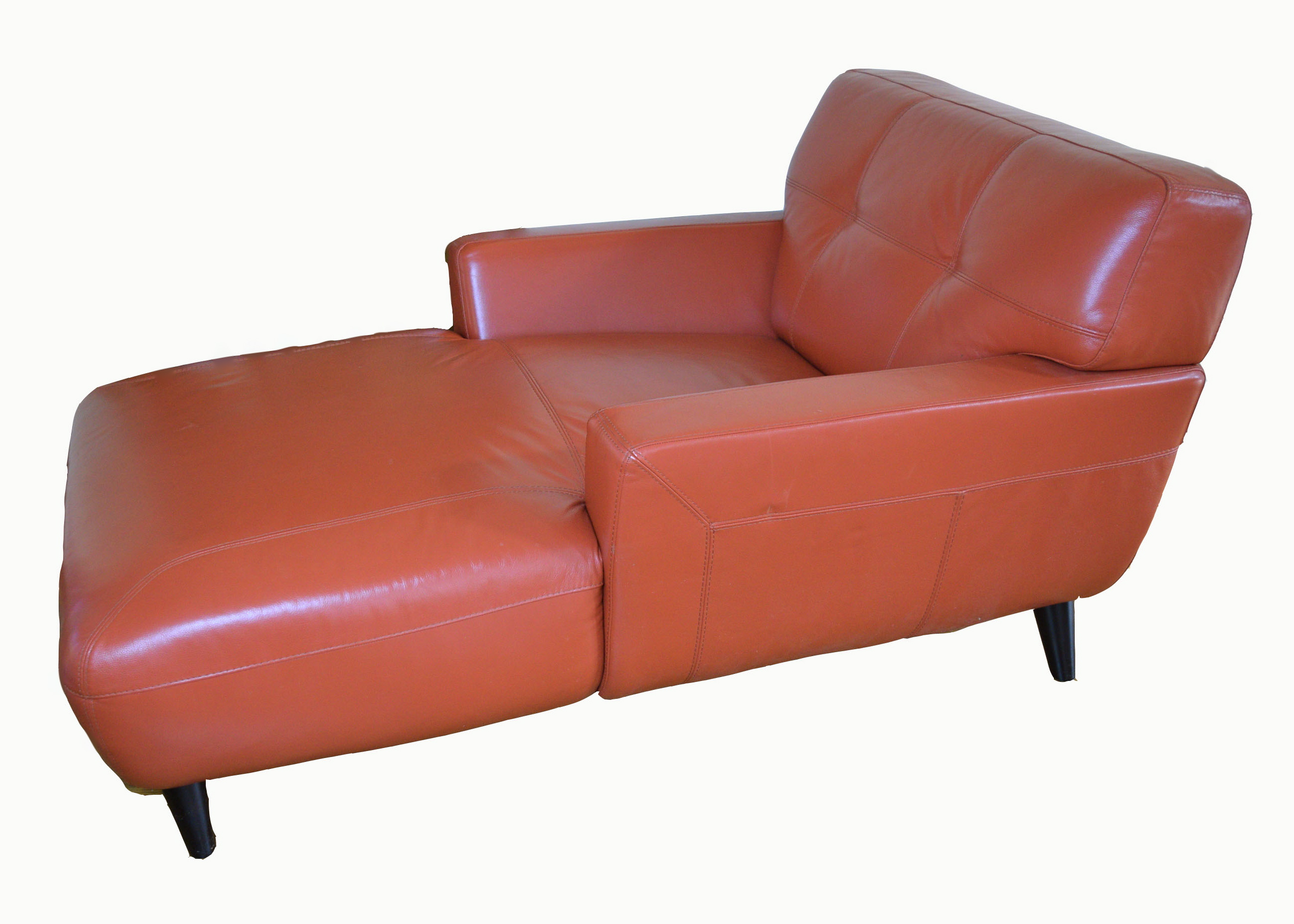 Chateau d'Ax Orange Leather Chair EBTH
