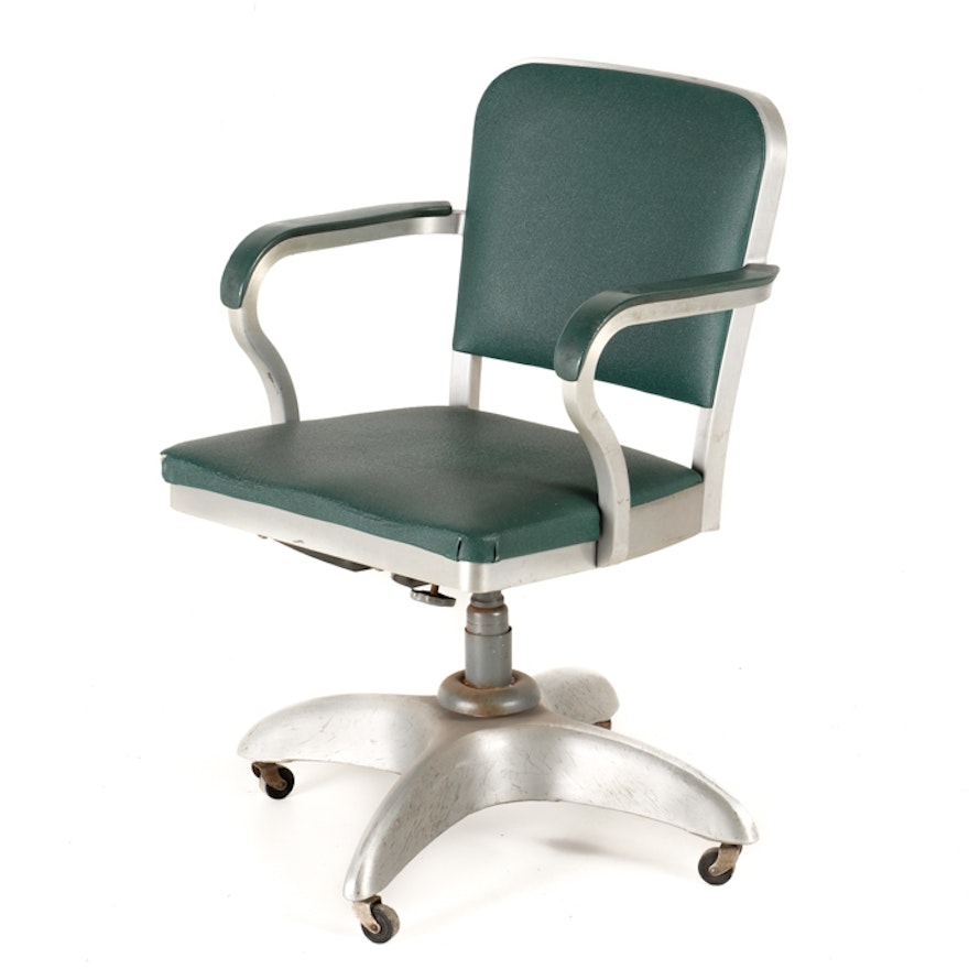 1950s good form brushed aluminum desk chair ebth