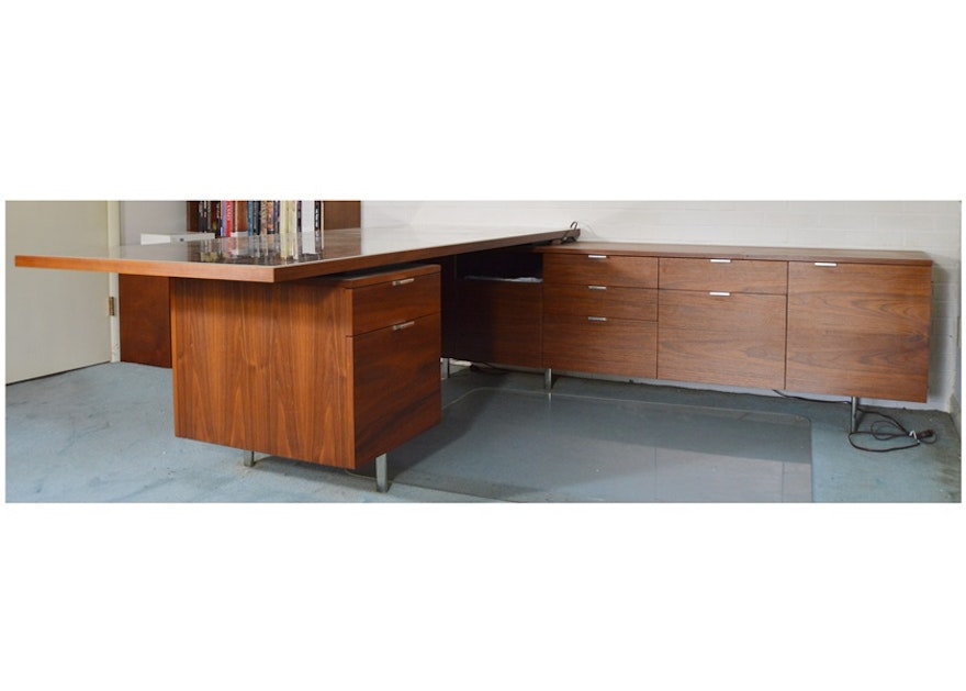 1966 L Shaped Desk By George Nelson For Herman Miller Ebth