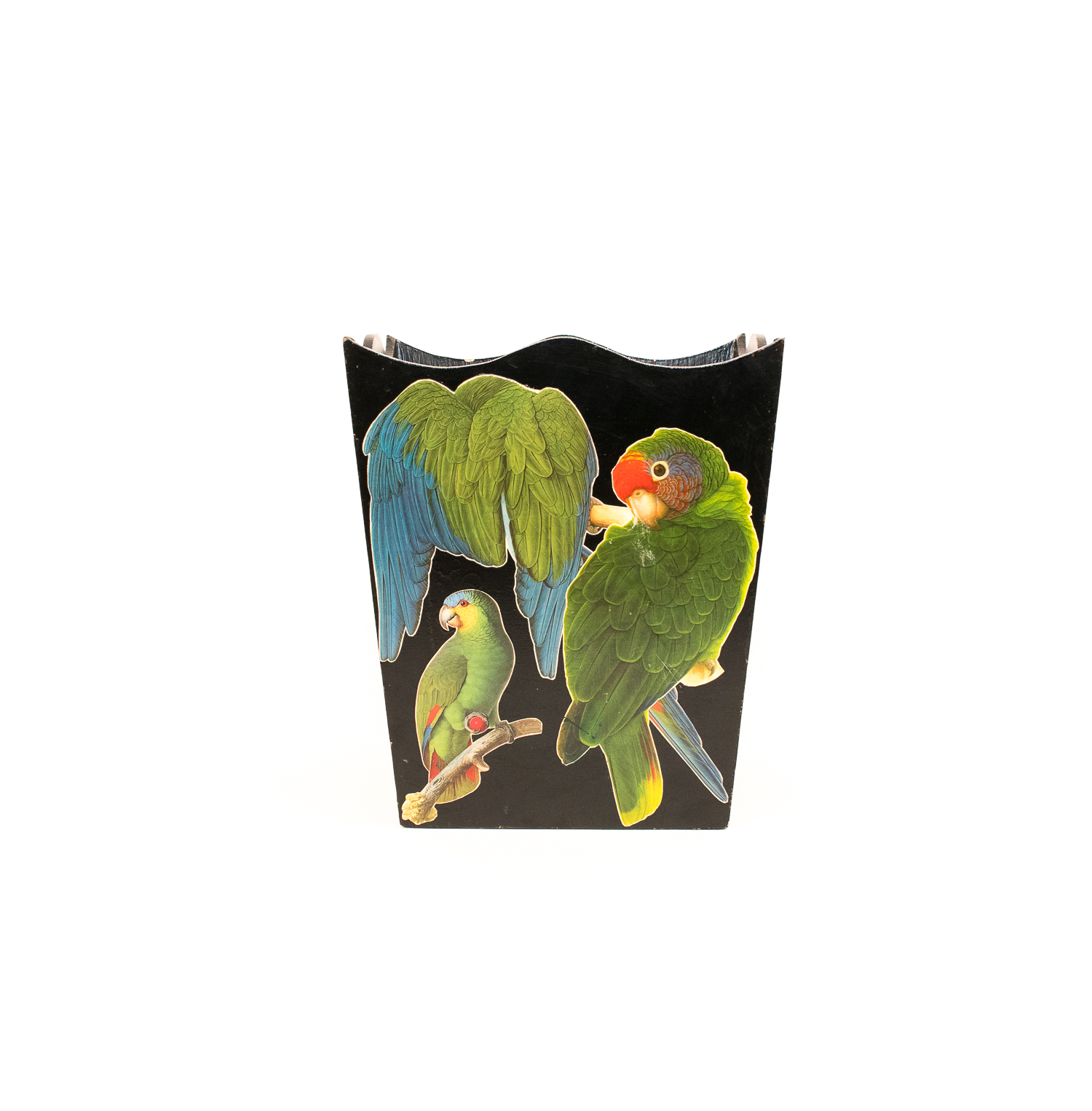 Alice Balterman Decoupage Trash Receptacle with Birds EBTH