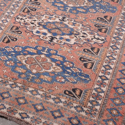 Vintage Area Rug Auction Antique Rugs And Accent In Antique Kazak Hand Knotted Wool Rug
