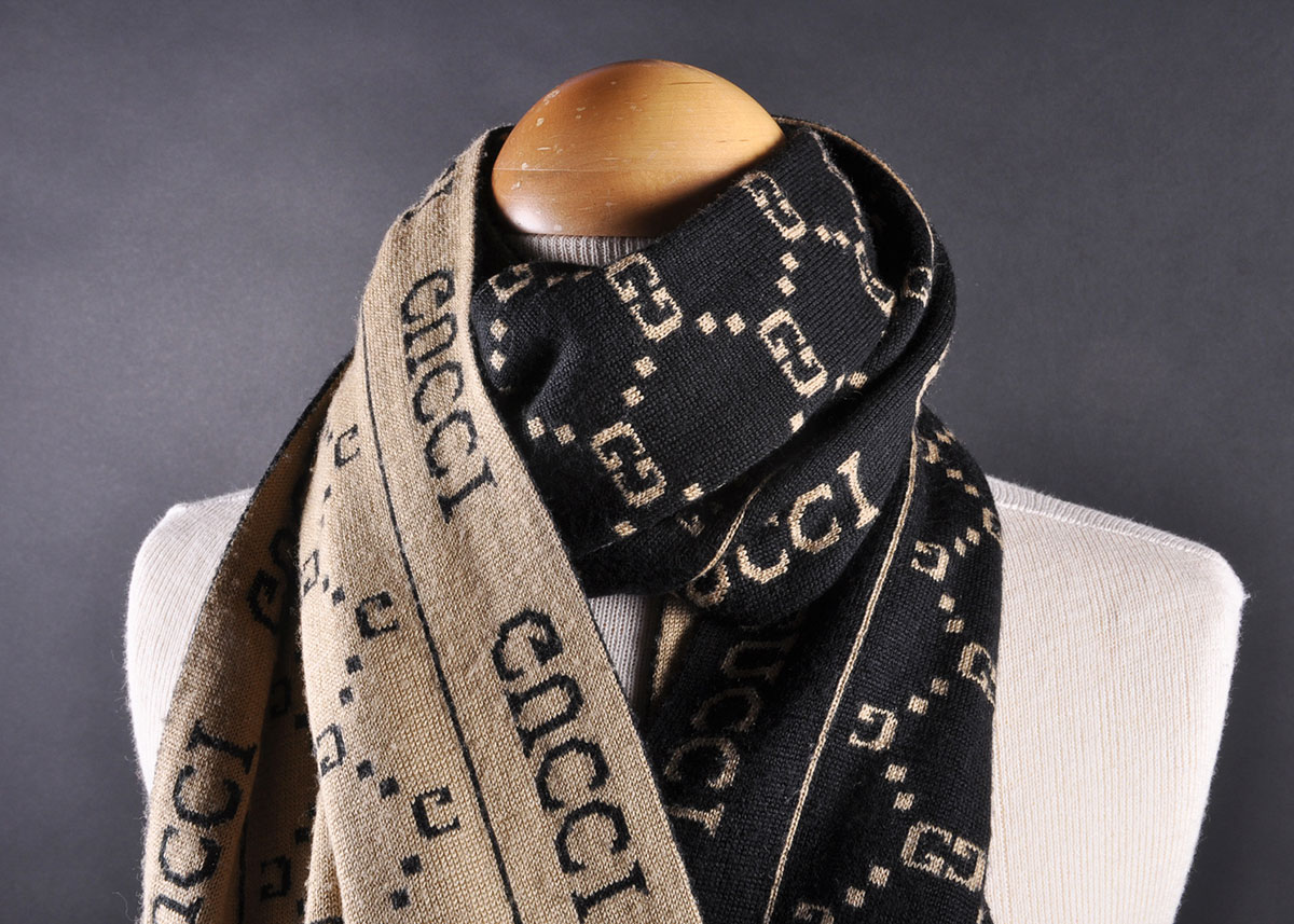 tan gucci scarf