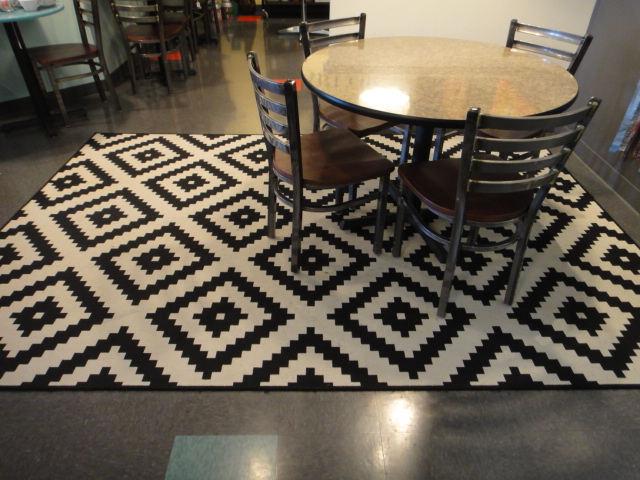 Ikea Black and White Area Rug EBTH