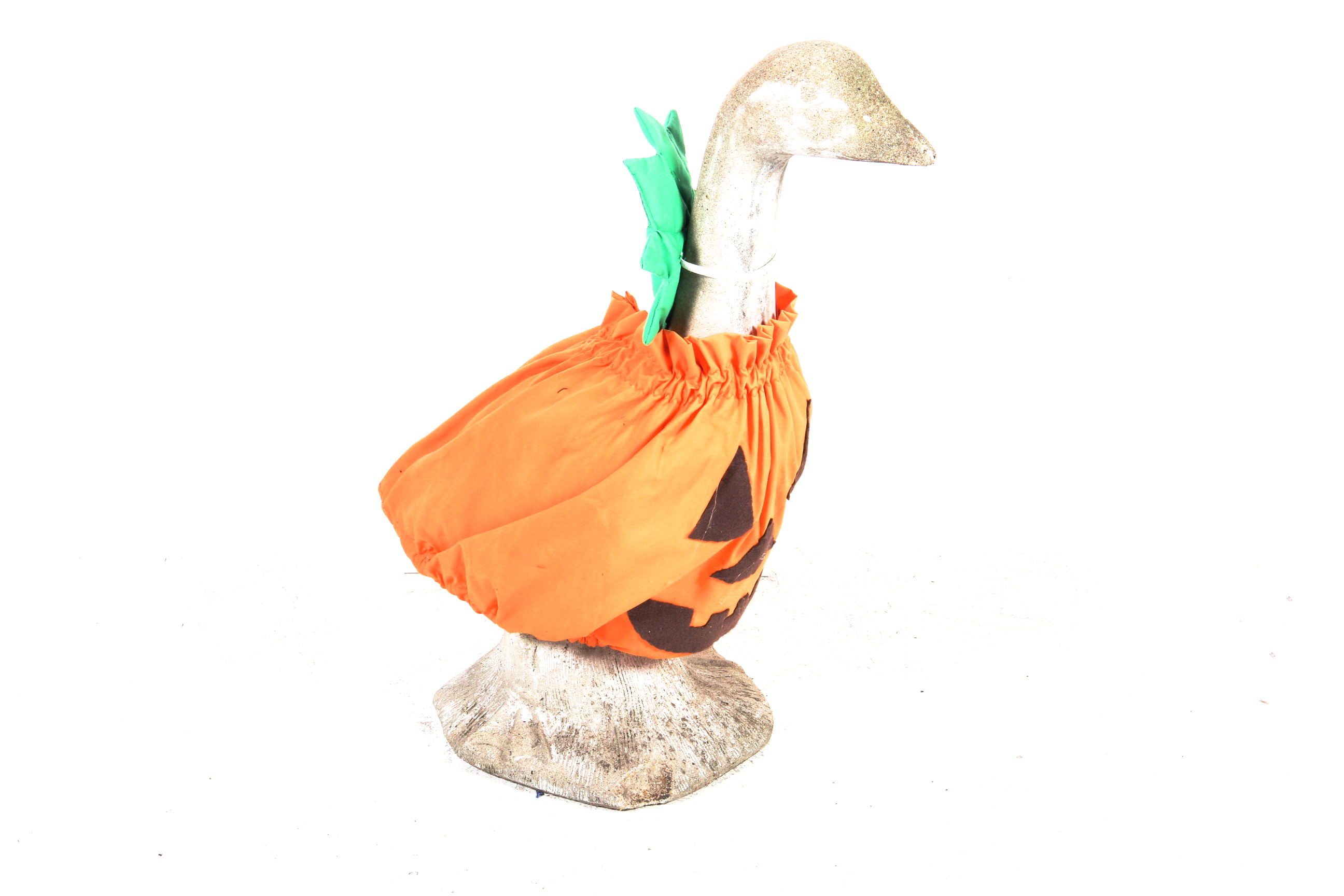 Concrete Goose Sculpture with Clothes EBTH