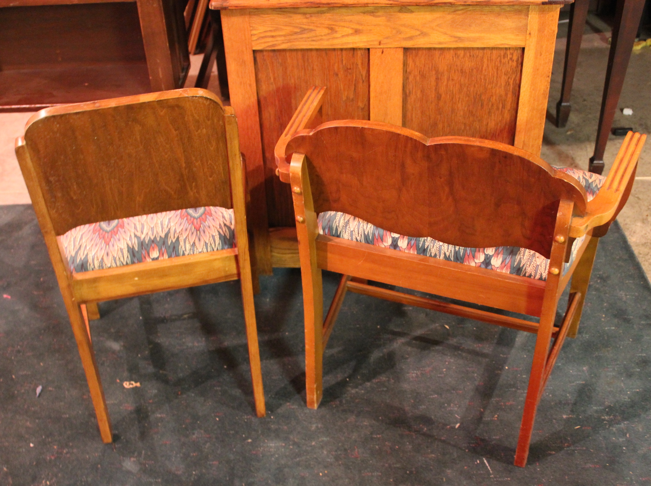 Pair of Art Deco Chairs EBTH