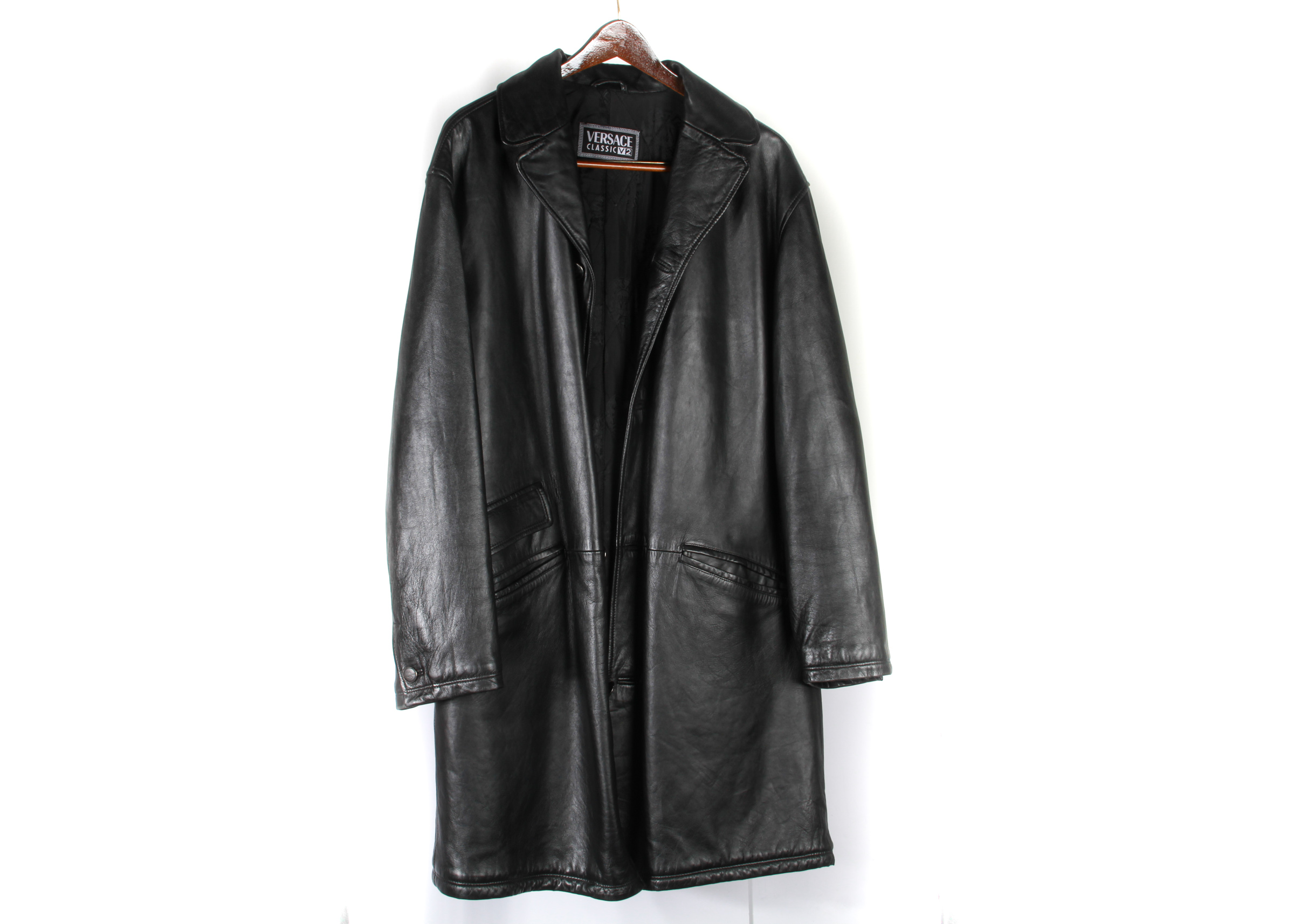 versace classic v2 leather jacket