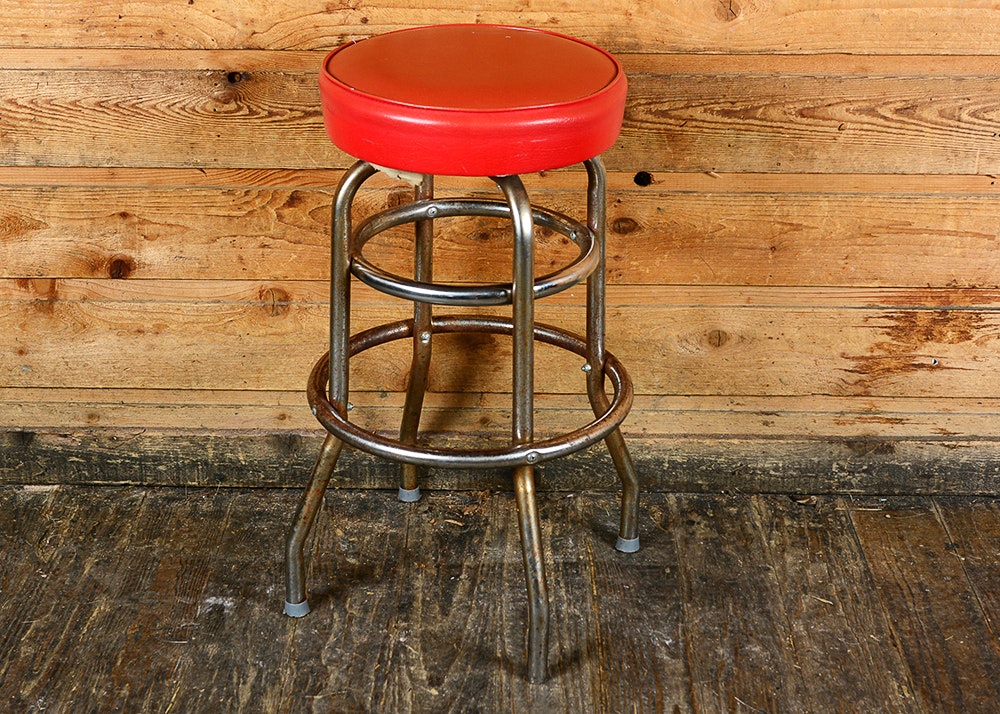 Round Red Bull Bar Table and Stools | EBTH