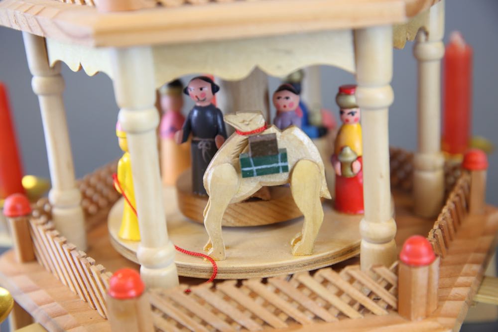 Vintage Three Tier German Nativity Candle Carousel EBTH