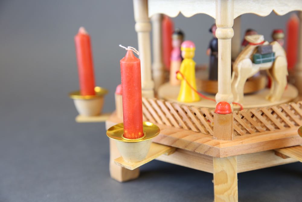 Vintage Three Tier German Nativity Candle Carousel EBTH