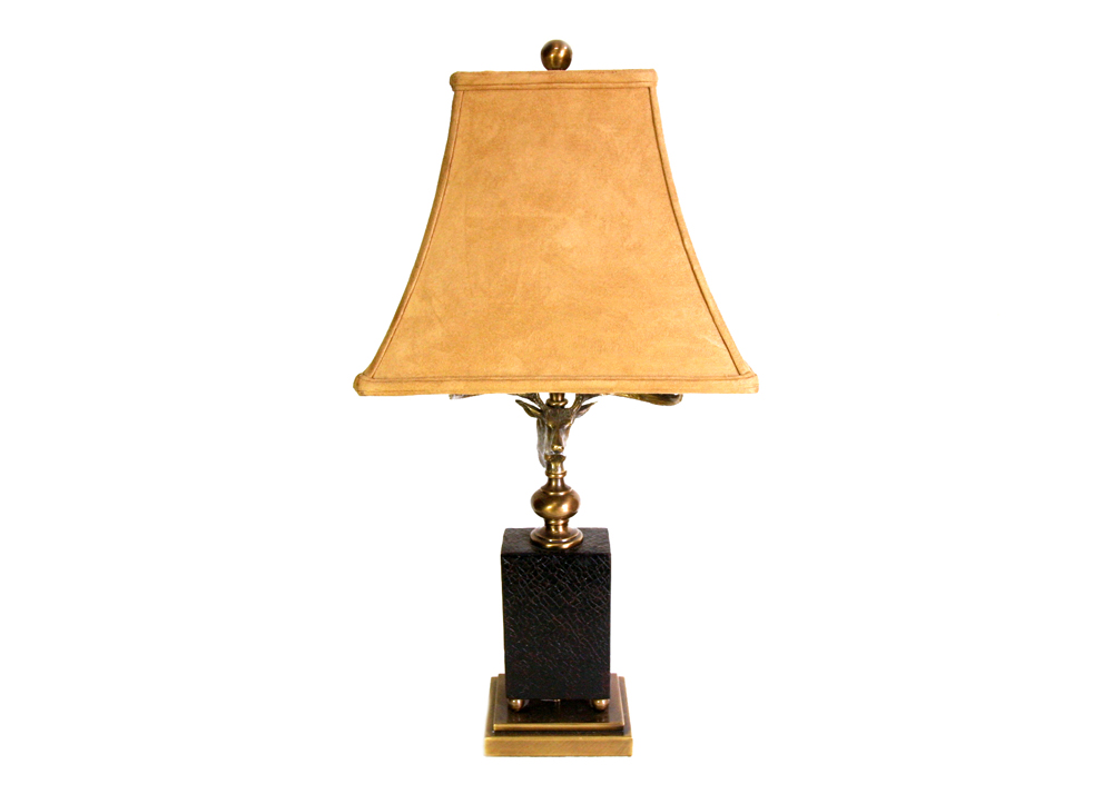 stag head table lamp