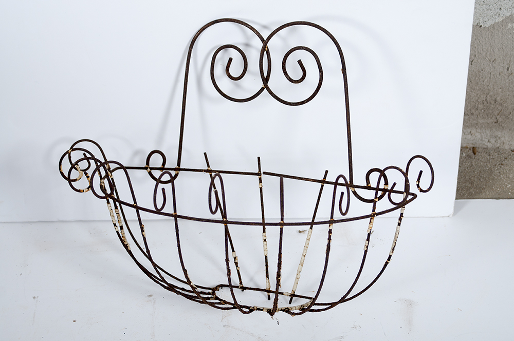 Pair of Wrought Iron Wall Baskets EBTH