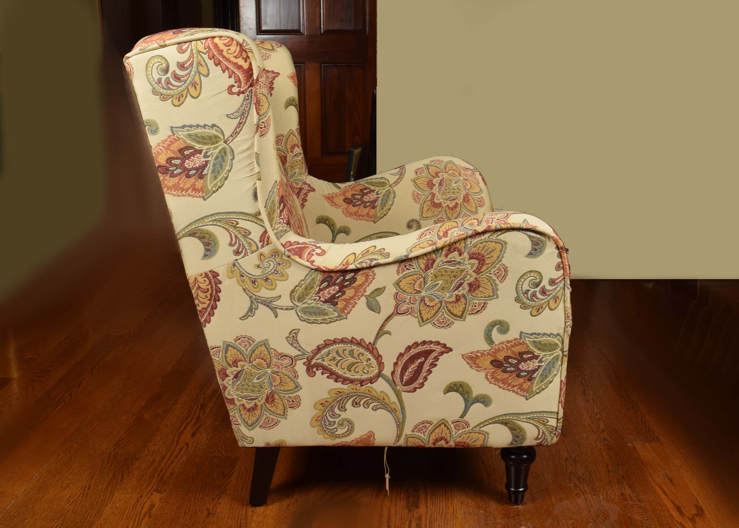 Pier One Paisley Wingback Chair | EBTH