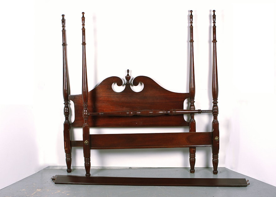 Queen Anne Mahogany Four Poster Bed Frame : EBTH