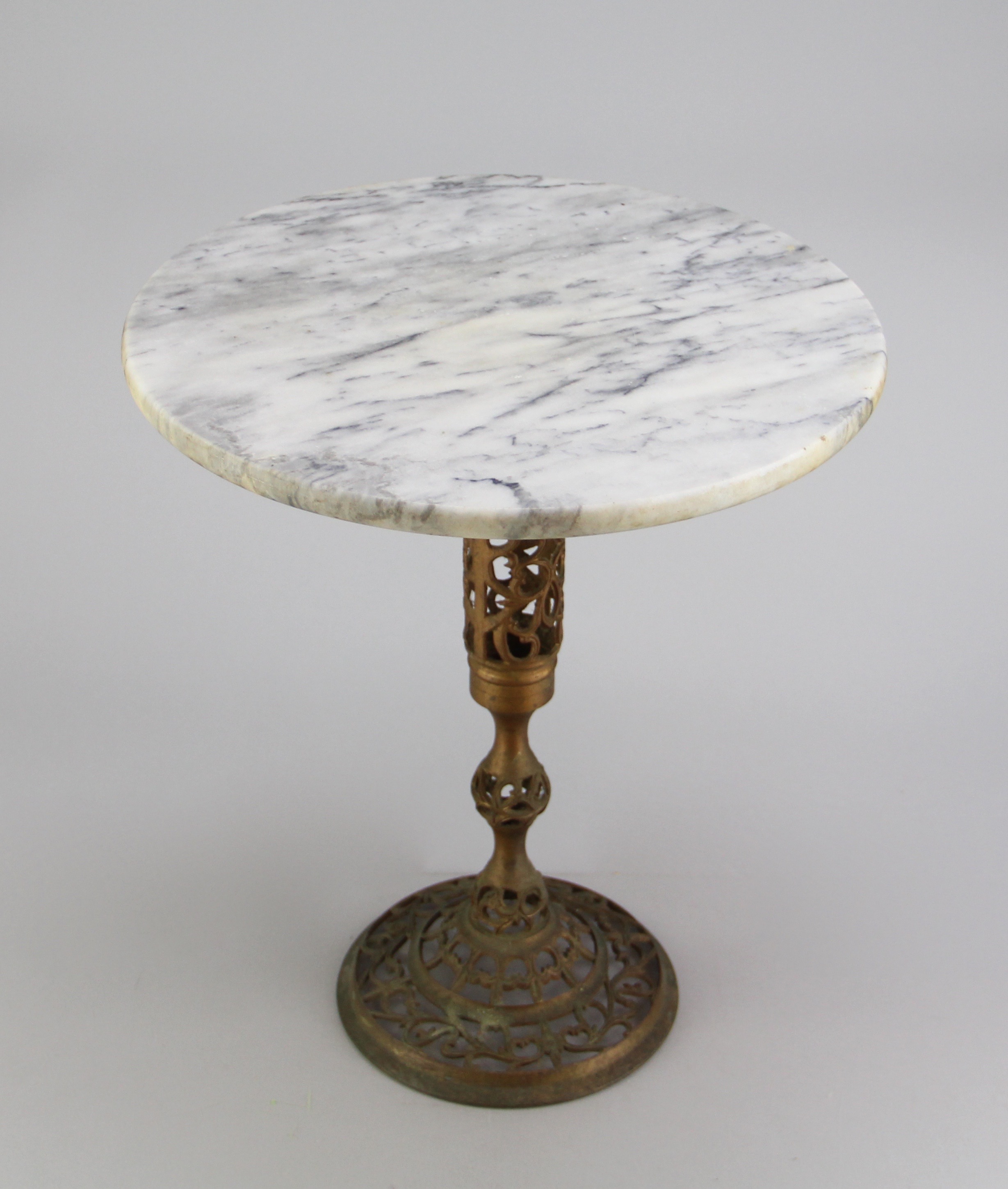 Vintage Marble Top Accent Table EBTH