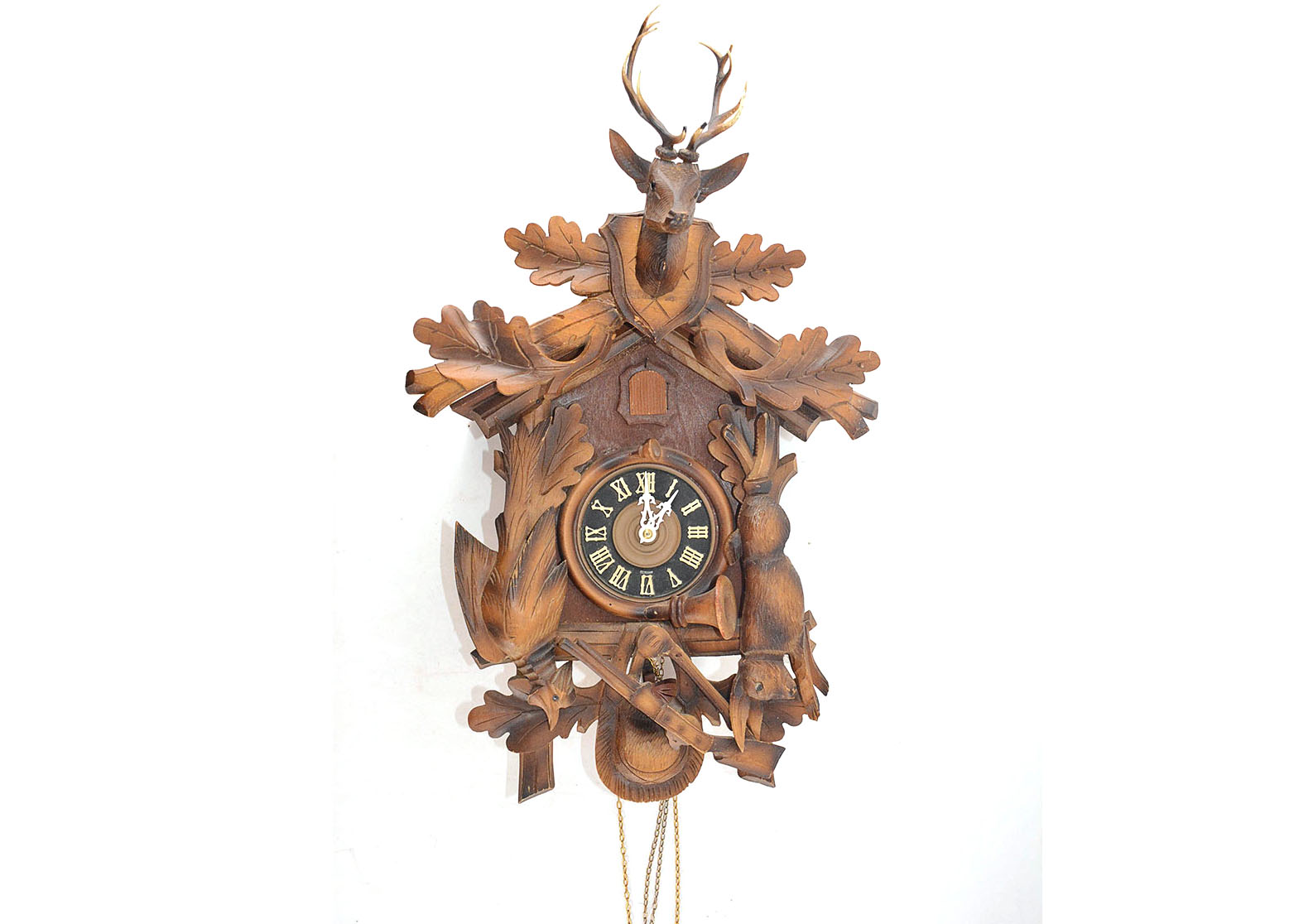 German Black Forest Hunters Cuckoo Clock EBTH