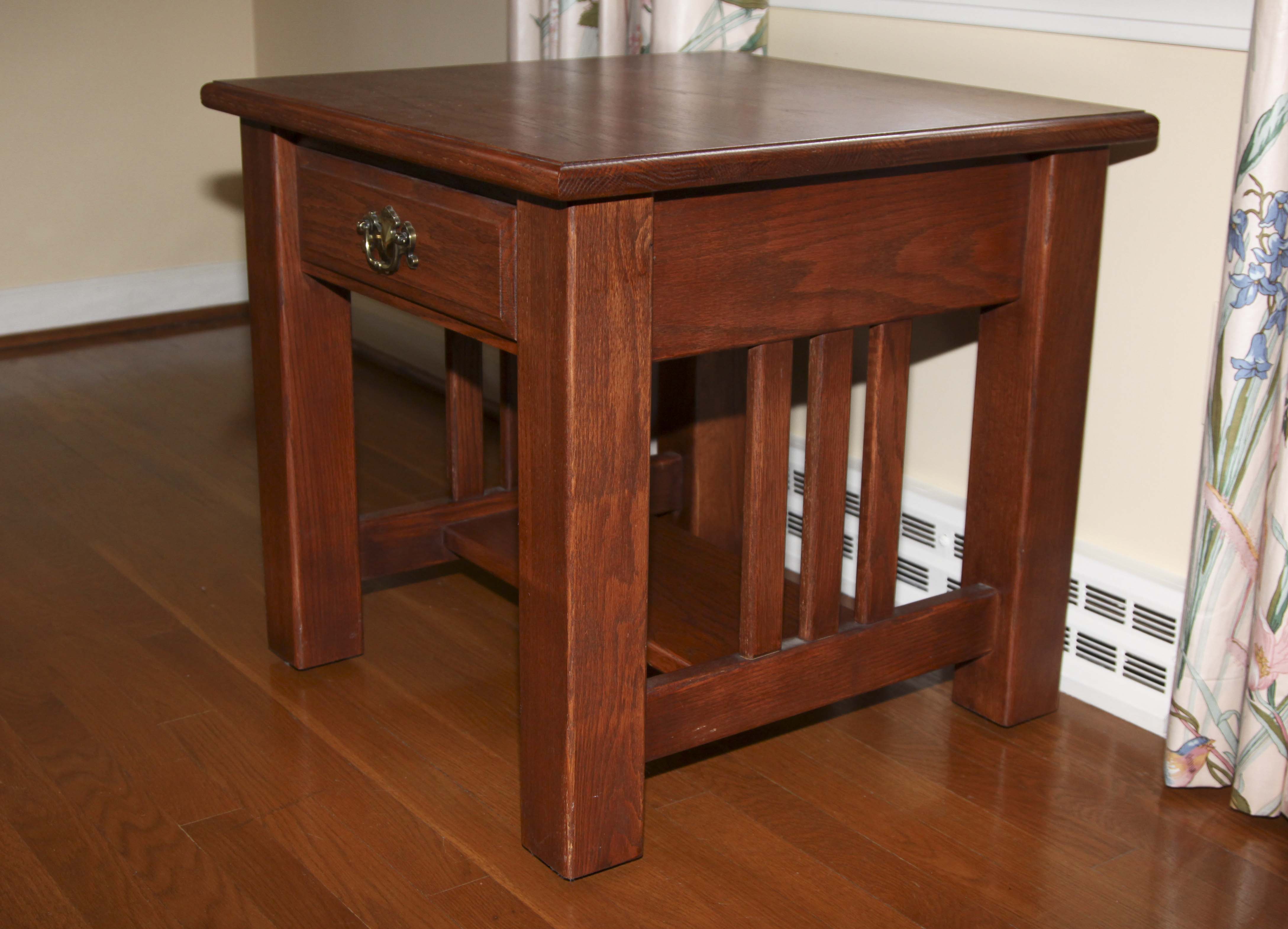 CustomMade Solid Oak MissionStyle End Table EBTH