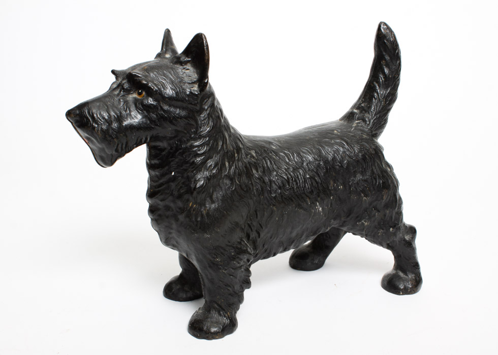 Vintage Cast Iron Scottie Dog Doorstop EBTH