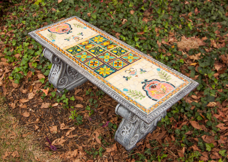 Mosaic Garden Bench | EBTH
