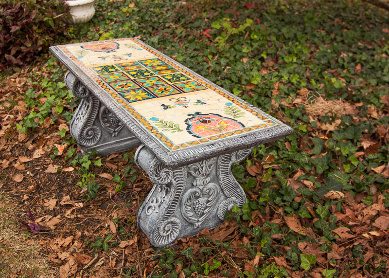Mosaic Garden Bench | EBTH