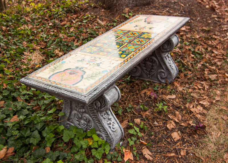 Mosaic Garden Bench | EBTH