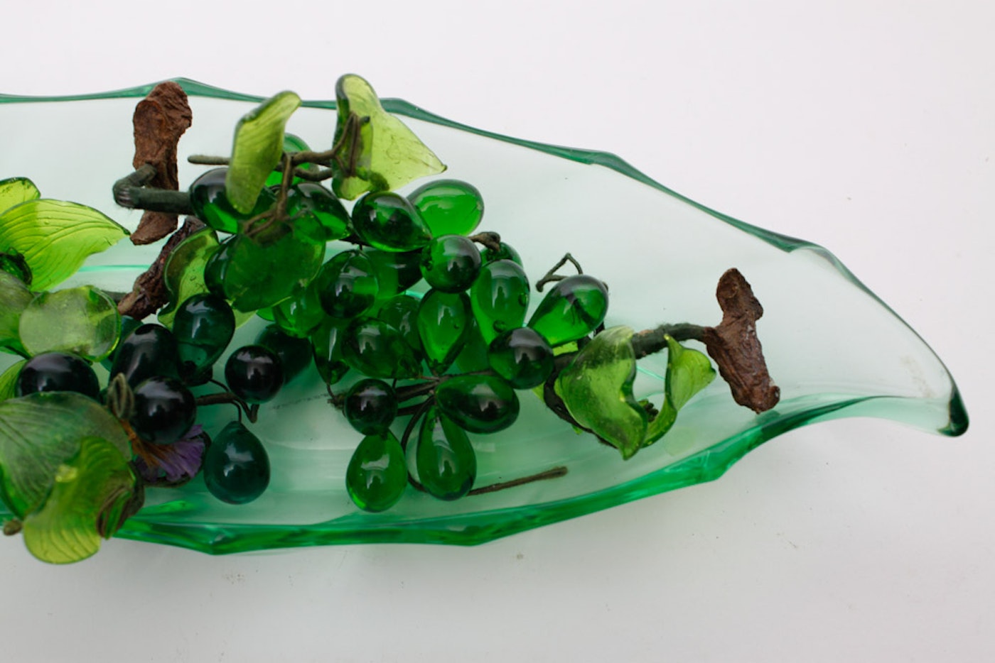 Green Art Glass Assortment Ebth