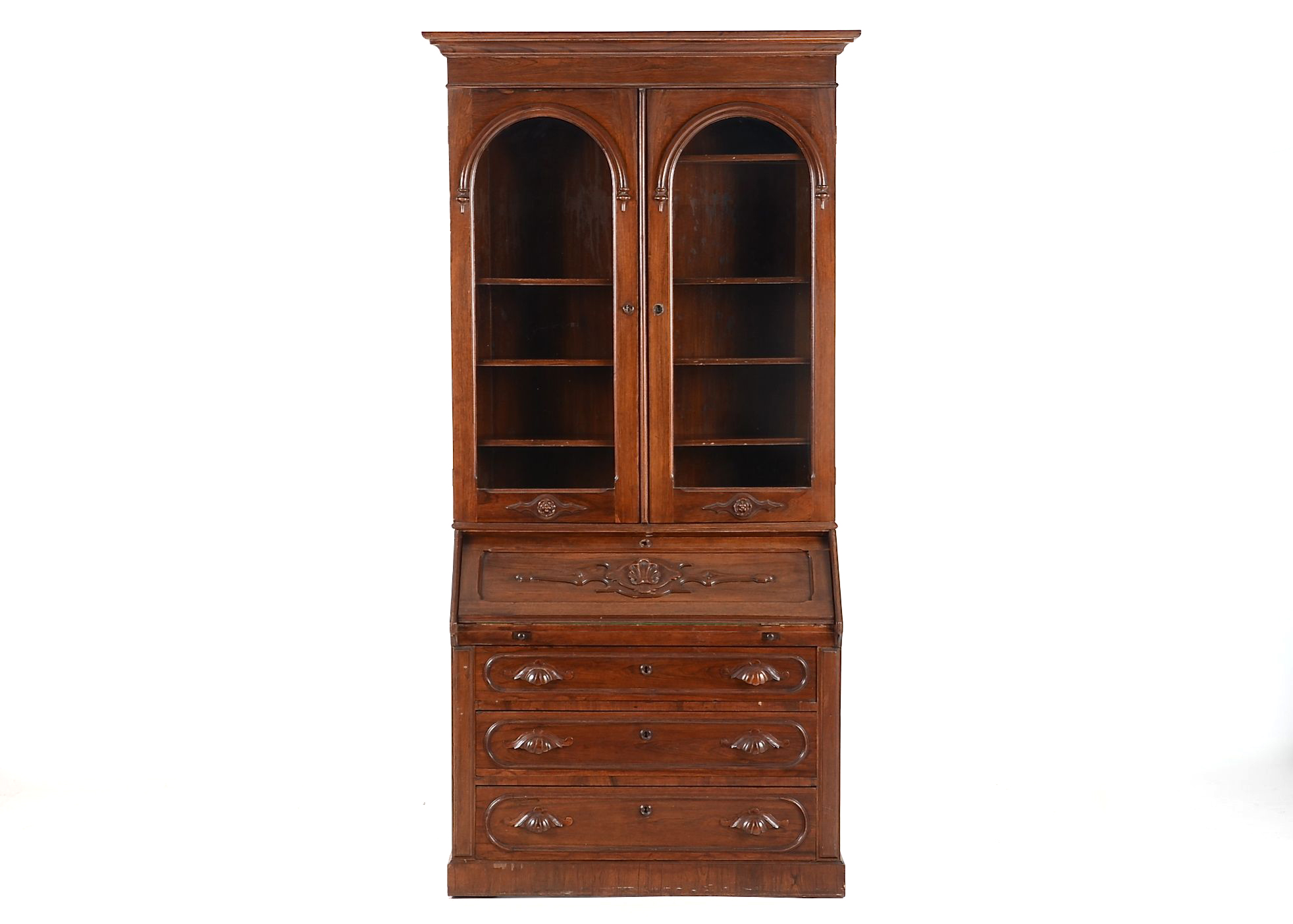 Rosewood Victorian Secretary Bookcase EBTH