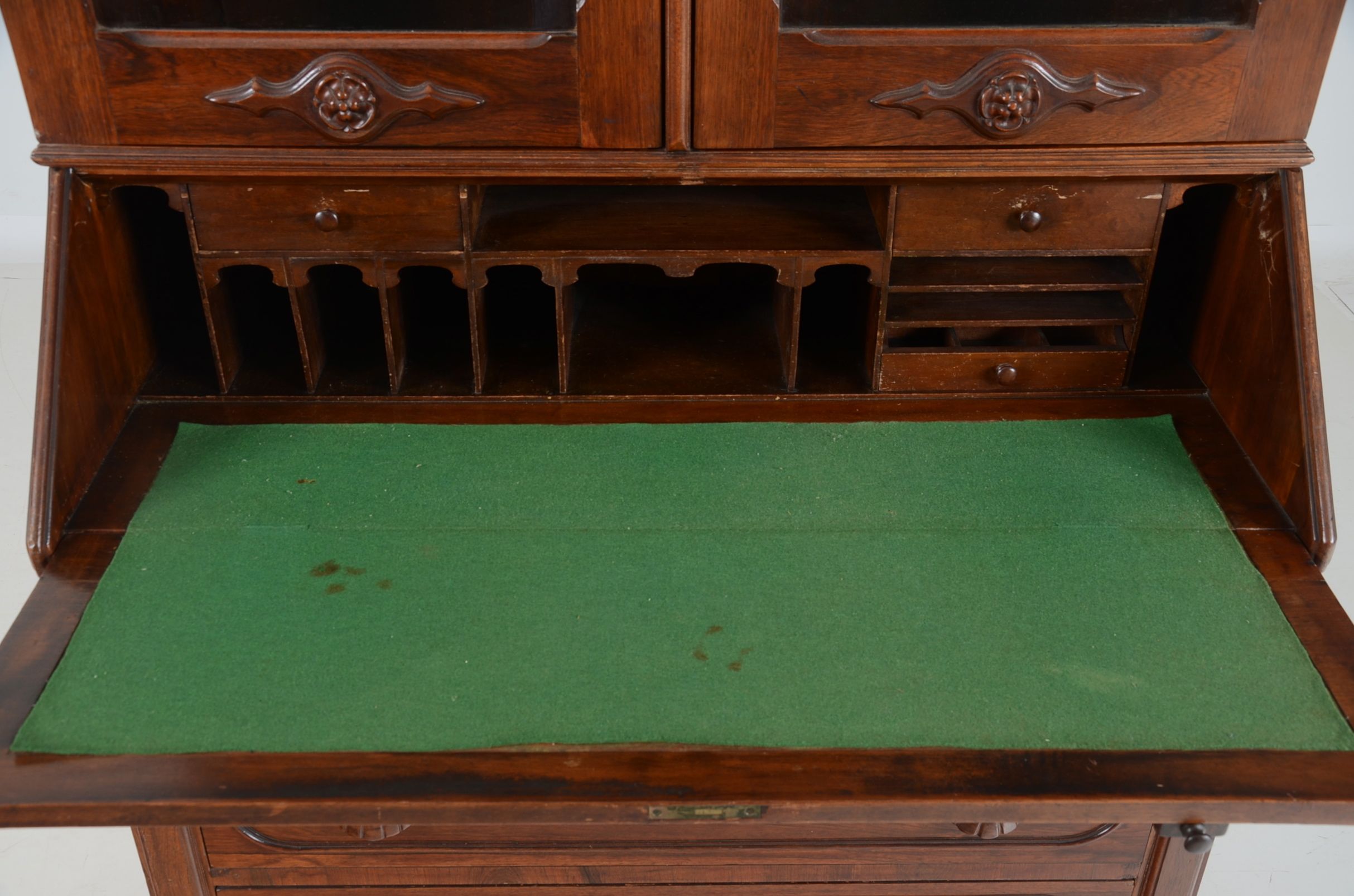 Rosewood Victorian Secretary Bookcase EBTH