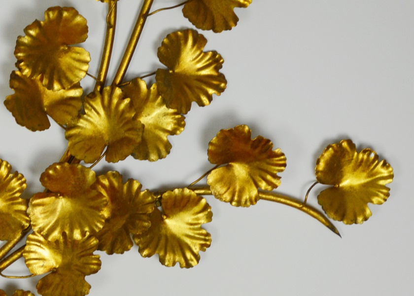 Mid Century Leaf Metal Wall Sculpture EBTH